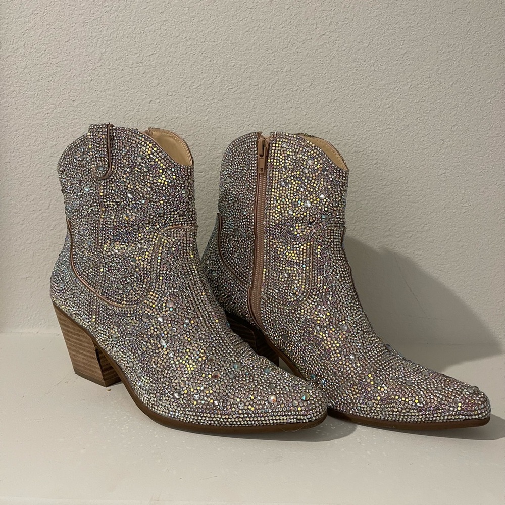 MATISSE: HARLOW BOOT Rhinestone ankle boots--WORN ONCE to a Shania Twain Concert